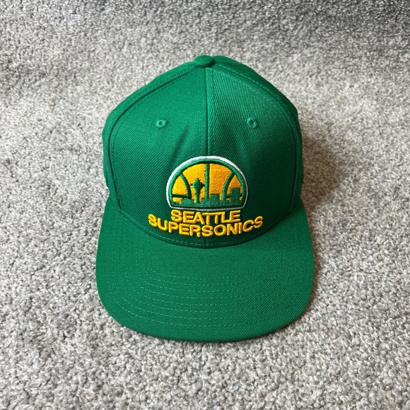 Mitchell & Ness Seattle SuperSonics Hat Mens Green Snapback NBA Hardwood Classic